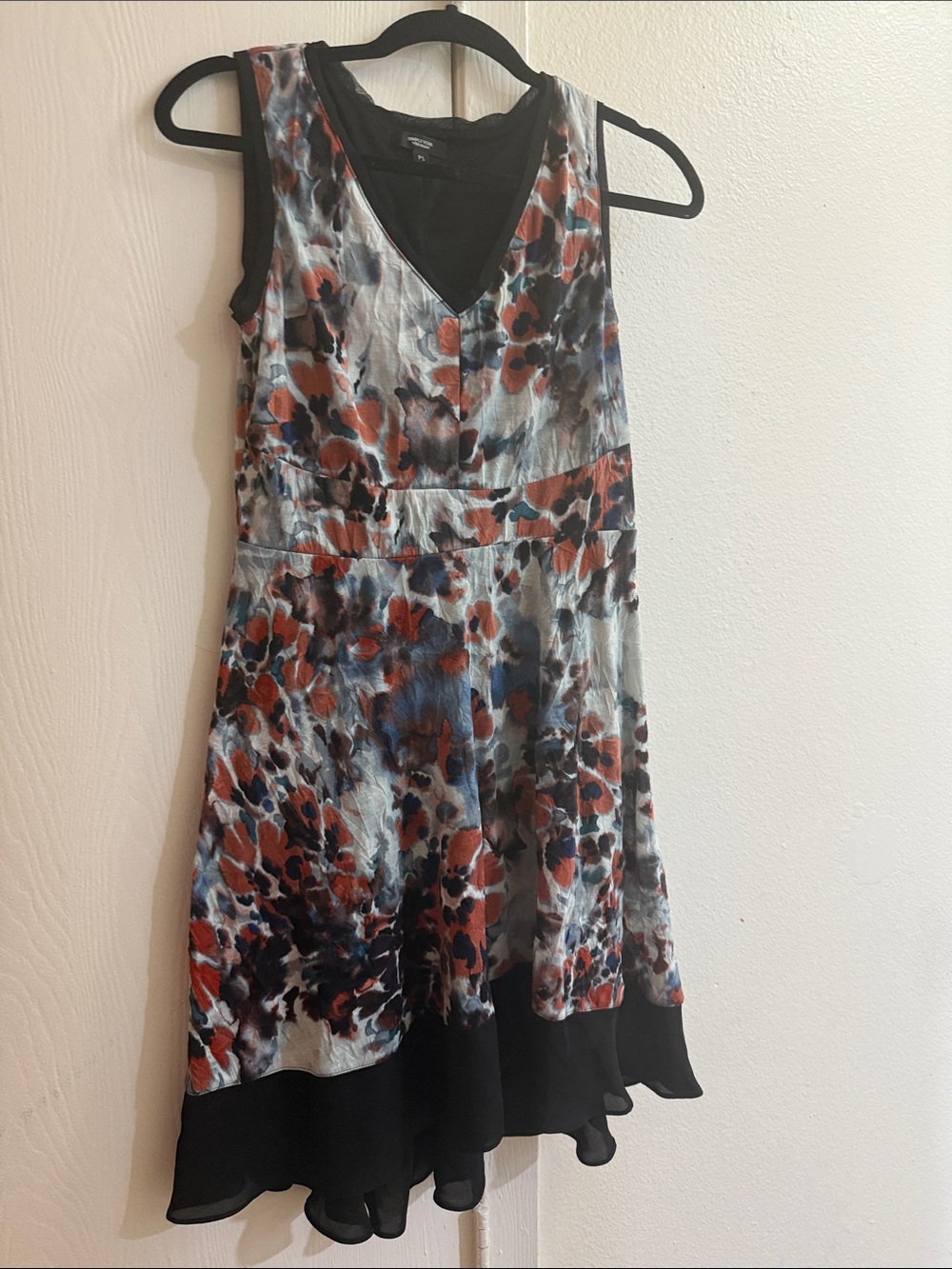 Simply Vera Vera Wang Floral V-Neck Sleeveless Dress - Black, Rust, Blue